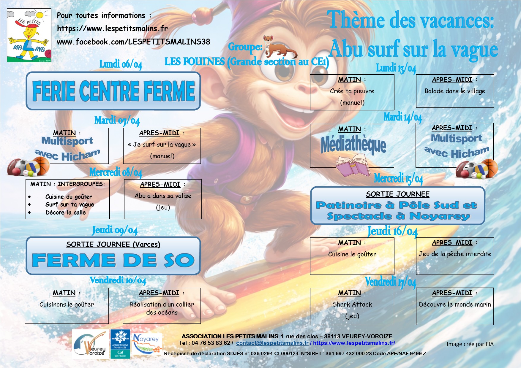 VACANCES printemps 2026 Fouines